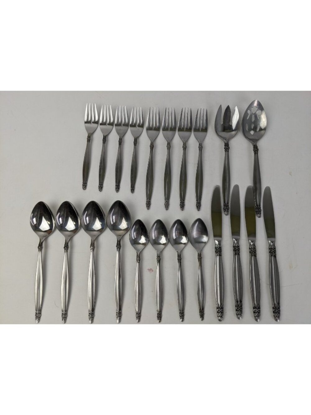 Vintage Royal Kent National Stainless Flatware Service For 4 Japan Serving